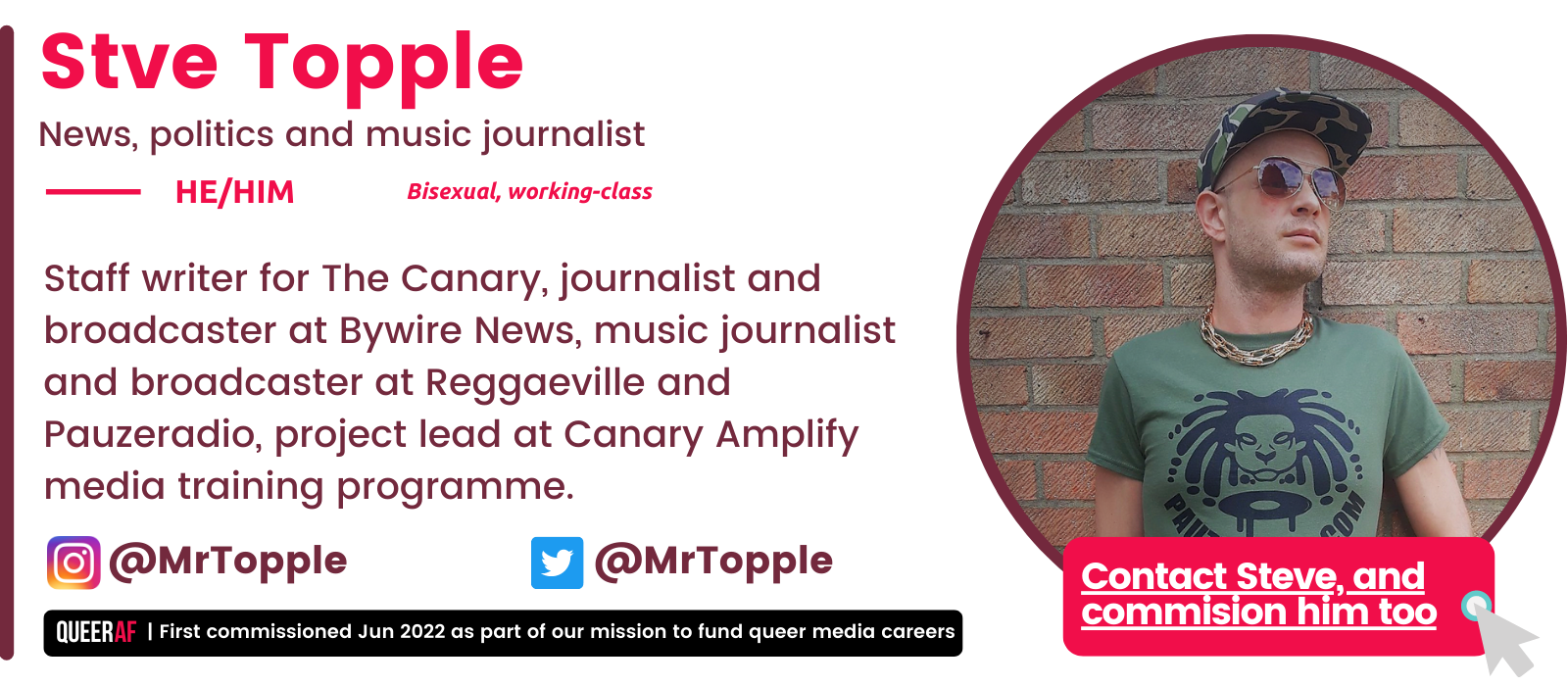 Sophie Perry is a journalist, writer and founder of the LGBTQ+ Journalism Network. She is passionate about LGBTQ+ stories, social justice and arts and culture. SHE/HER Lesbian, woman, working class Sophie Perry LGBTQ+ Journalism Network Founder