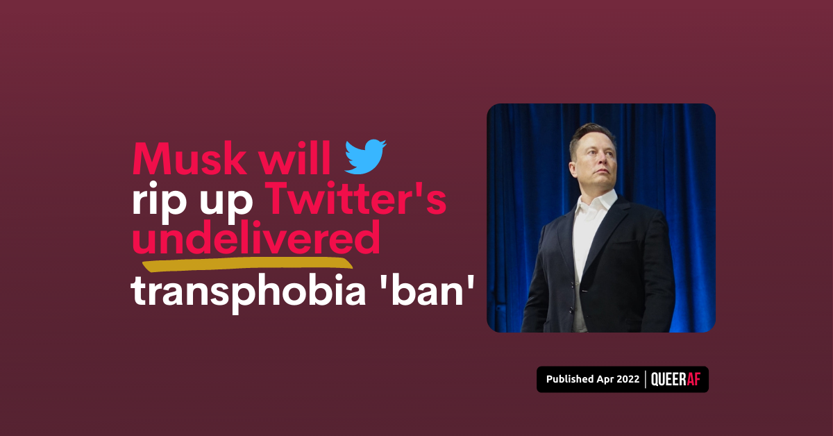 Twitter's addicted to transphobia. Elon Musk will feed the beast