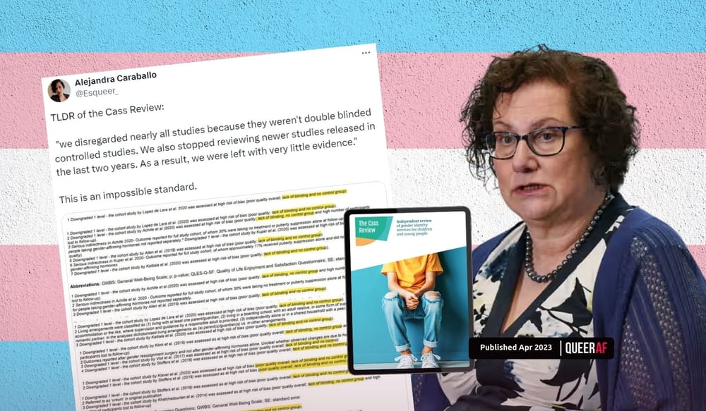 Cass Review deemed 98% of gender-affirming hormone studies too low-quality