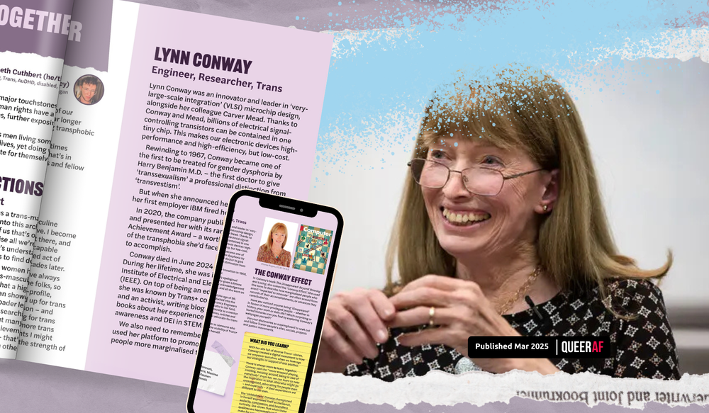 We're stronger together, as Trans computing pioneer Lynn Conway shows with the Succesful Trans Man Archive